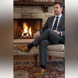 Clarks Camel Tan Suede and Leather Oxfords SZ 11M.